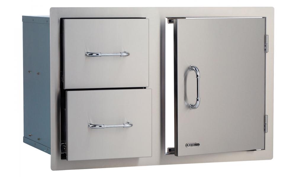 Stainless Steel 30” DOOR/DRAWER COMBO by Bull