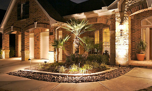 A home with Vista professional lighting installed