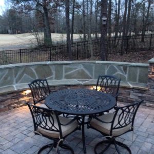Patio construction of natural stone patio in Indian Trail, North Carolina