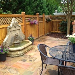 Paved patio constructed by Fun Outdoor Living in Cornelius, North Carolina