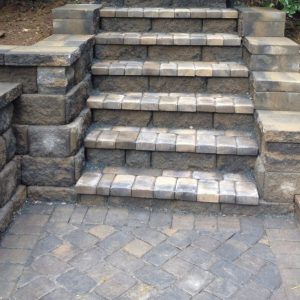 Stone walkways and stairs construction and installation in Charlotte, North Carolina installation