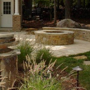 Construction of a stone fire pit