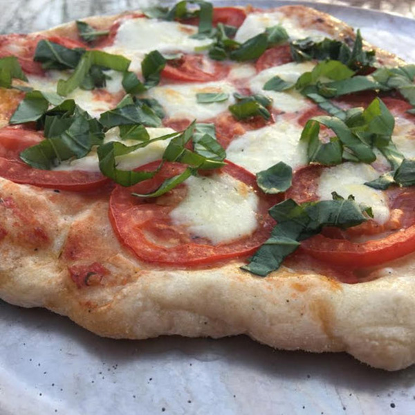 Close up of Angela Perry Margherita Pizza