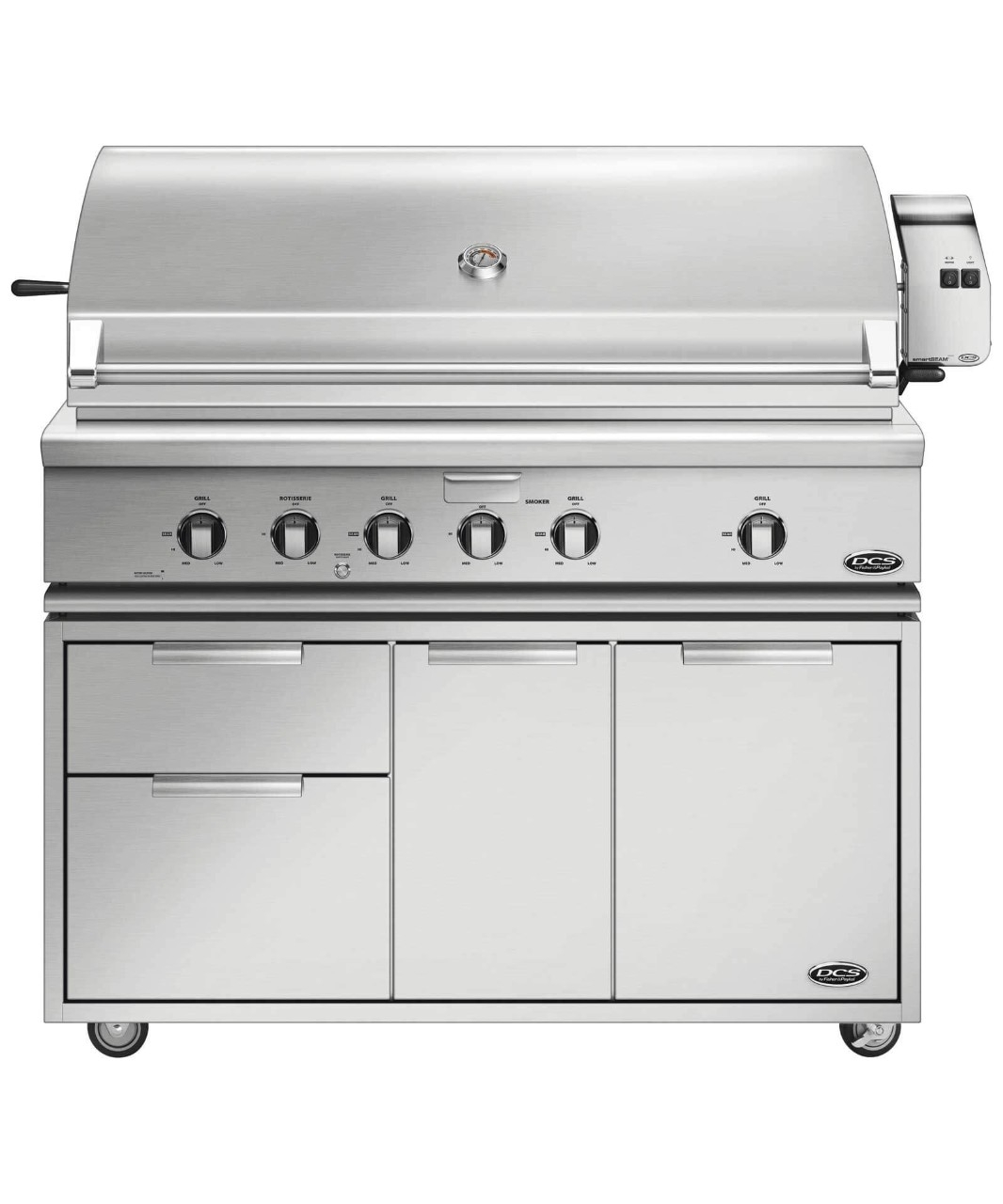 Stainless steel freestanding grill cart by FISHER & PAYKEL GRILLS DCS