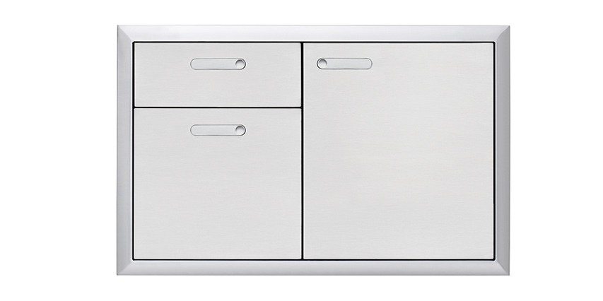 Stainless Steel 36″ VENTANA™ STORAGE DOOR & DOUBLE DRAWER COMBINATION by Lynx
