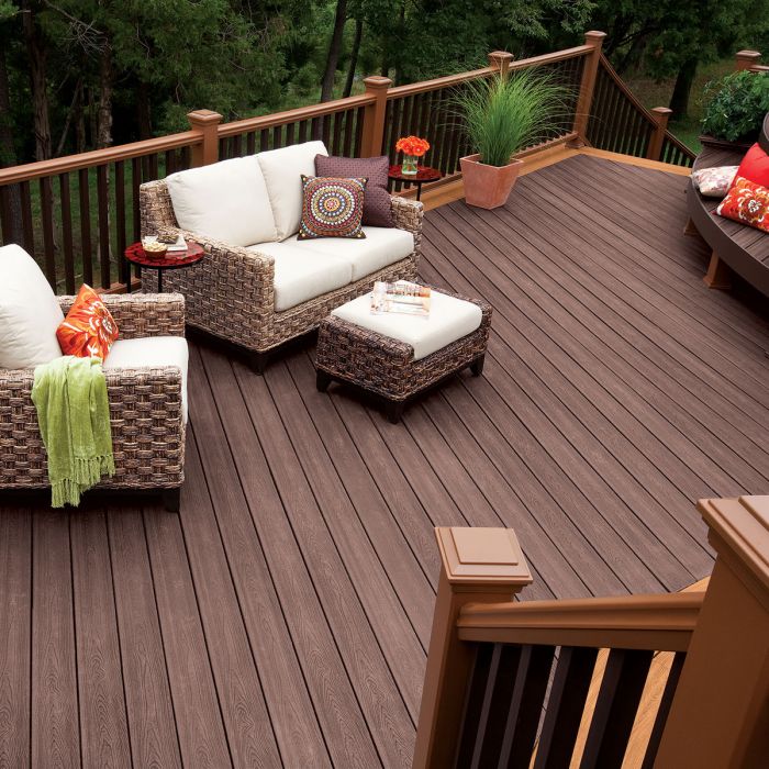 wooden deck with furniture