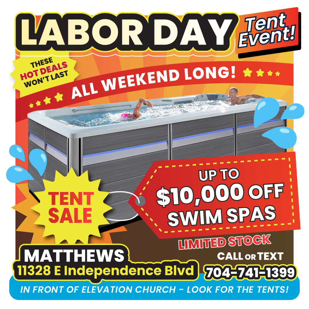Matthews Tent Sale Swim Spa Offer
