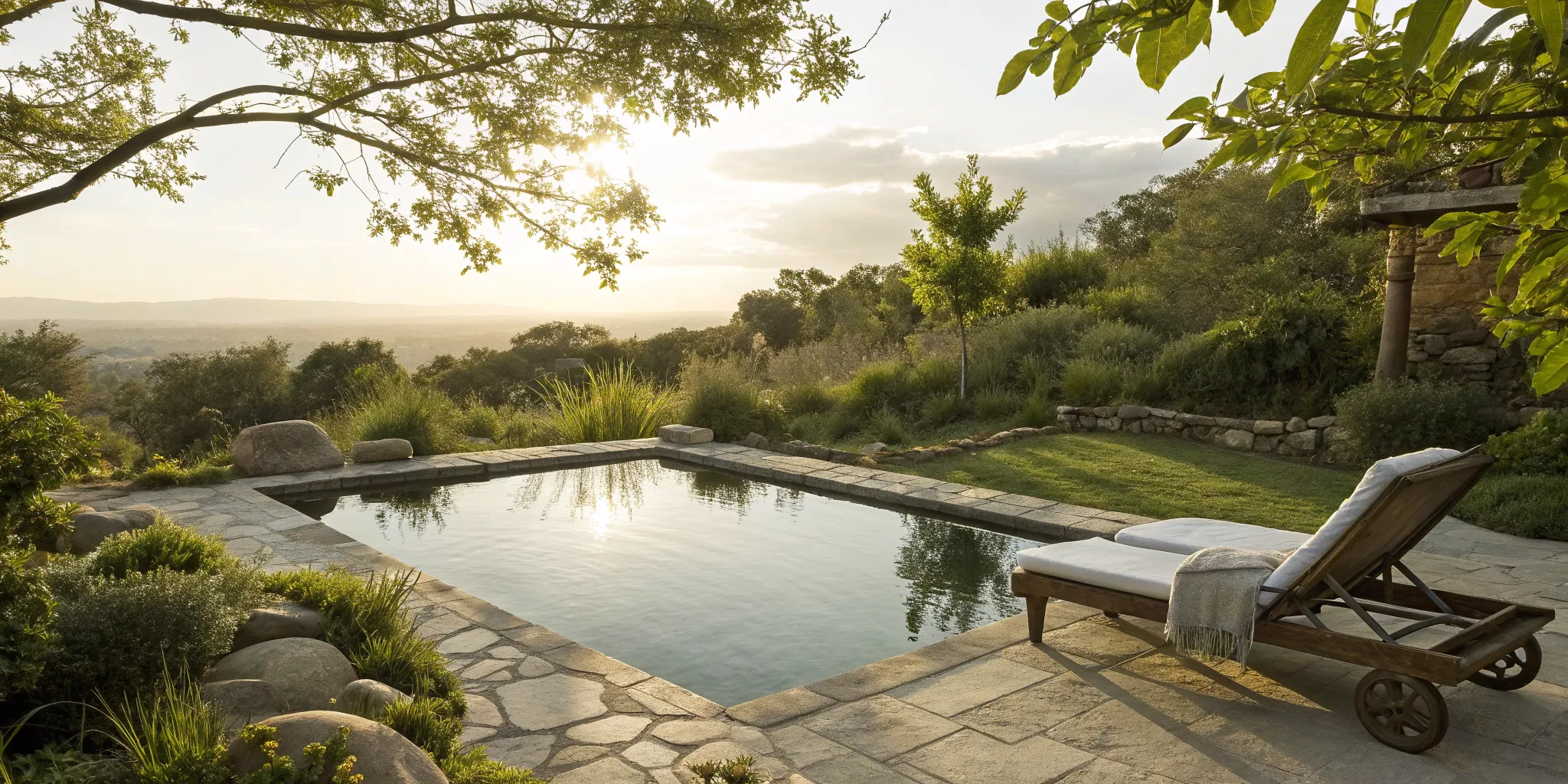 Cold plunge pool in nature.