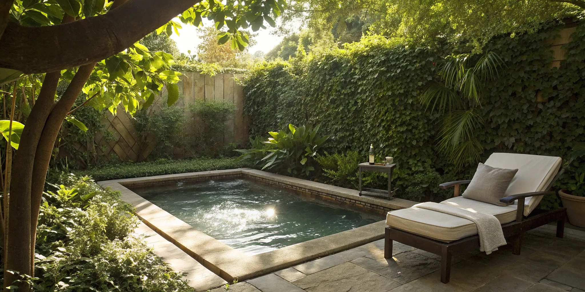 Cold plunge pool with ideal temperature.