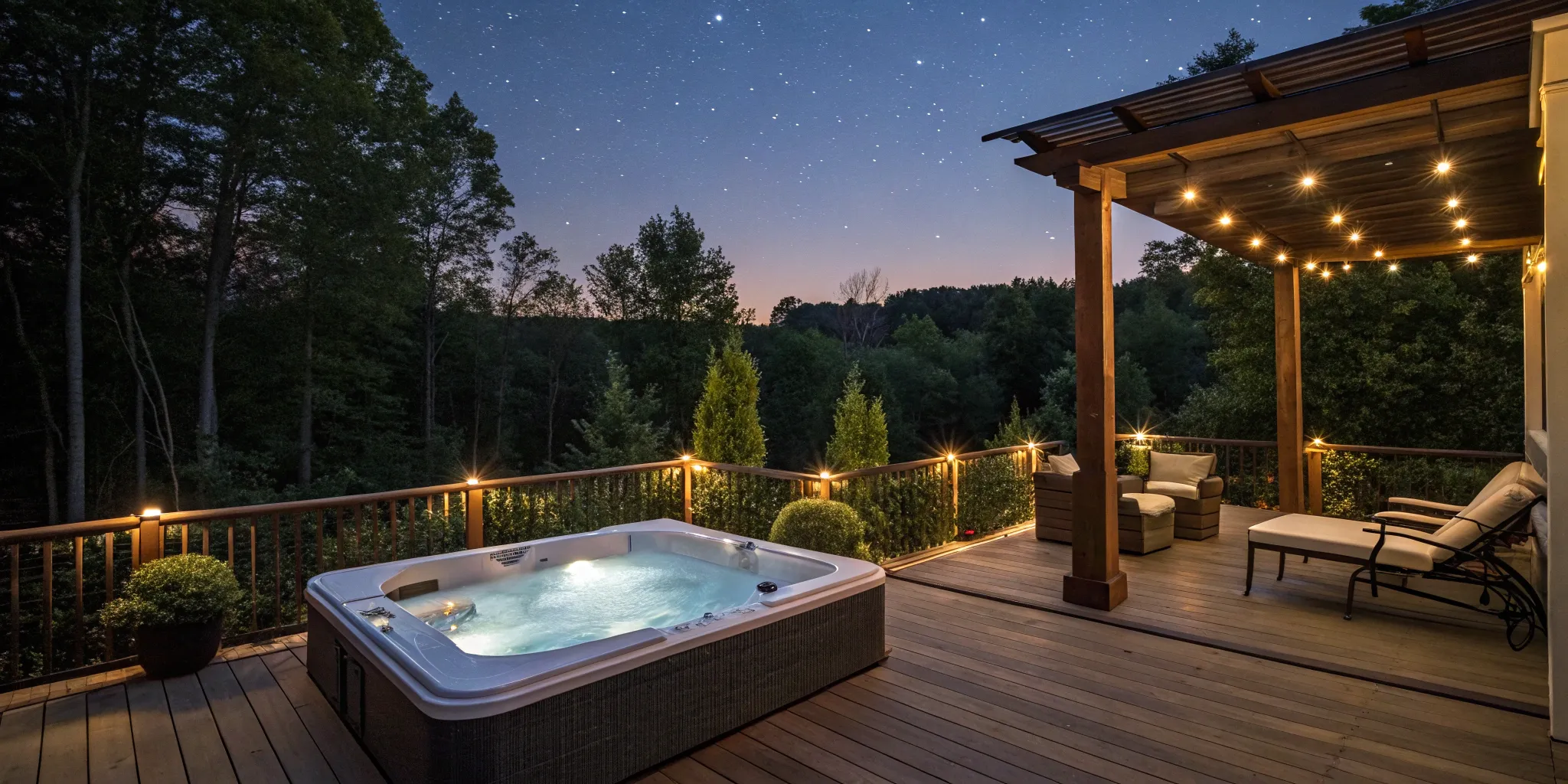 Hot tub on a Winston-Salem deck.