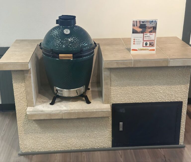 Medium Big Green Egg Island Outdoor Kitchen