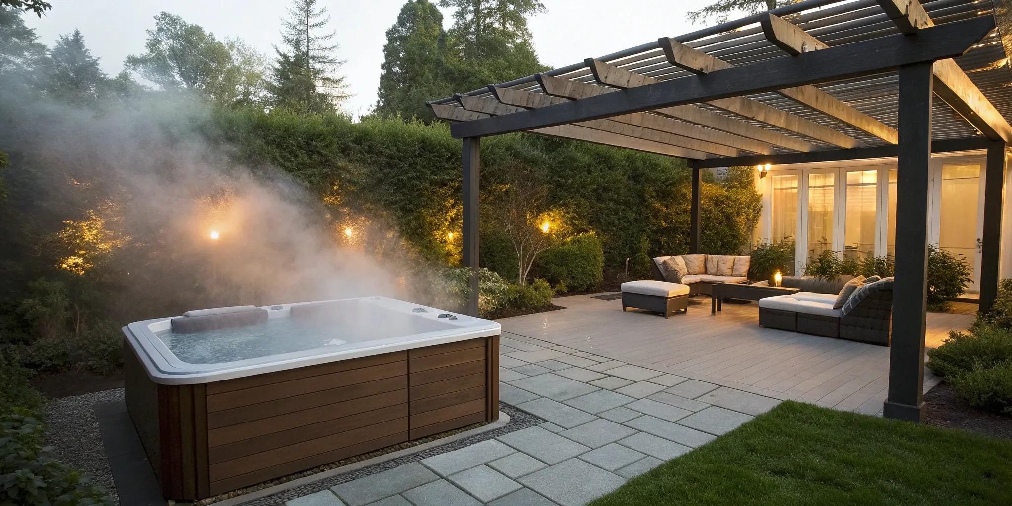 A backyard hot tub and the associated cost to replace its heater.
