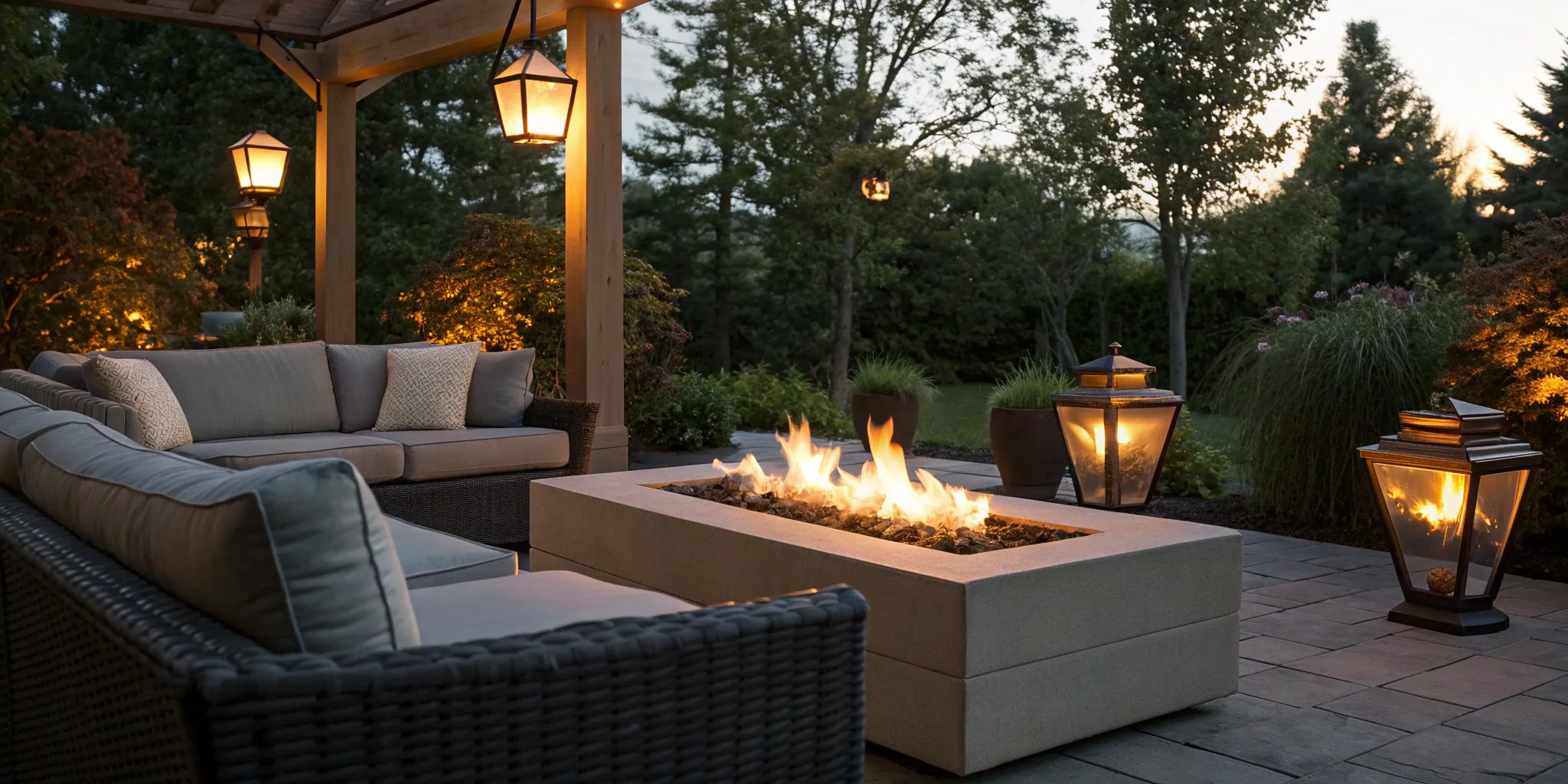 A new propane fire pit replacement burner creating a strong, even flame.