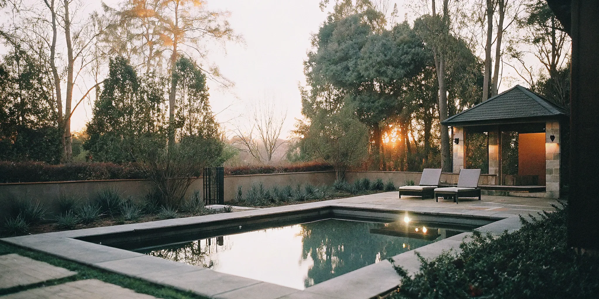 An at-home cold plunge system in a Winston-Salem backyard.