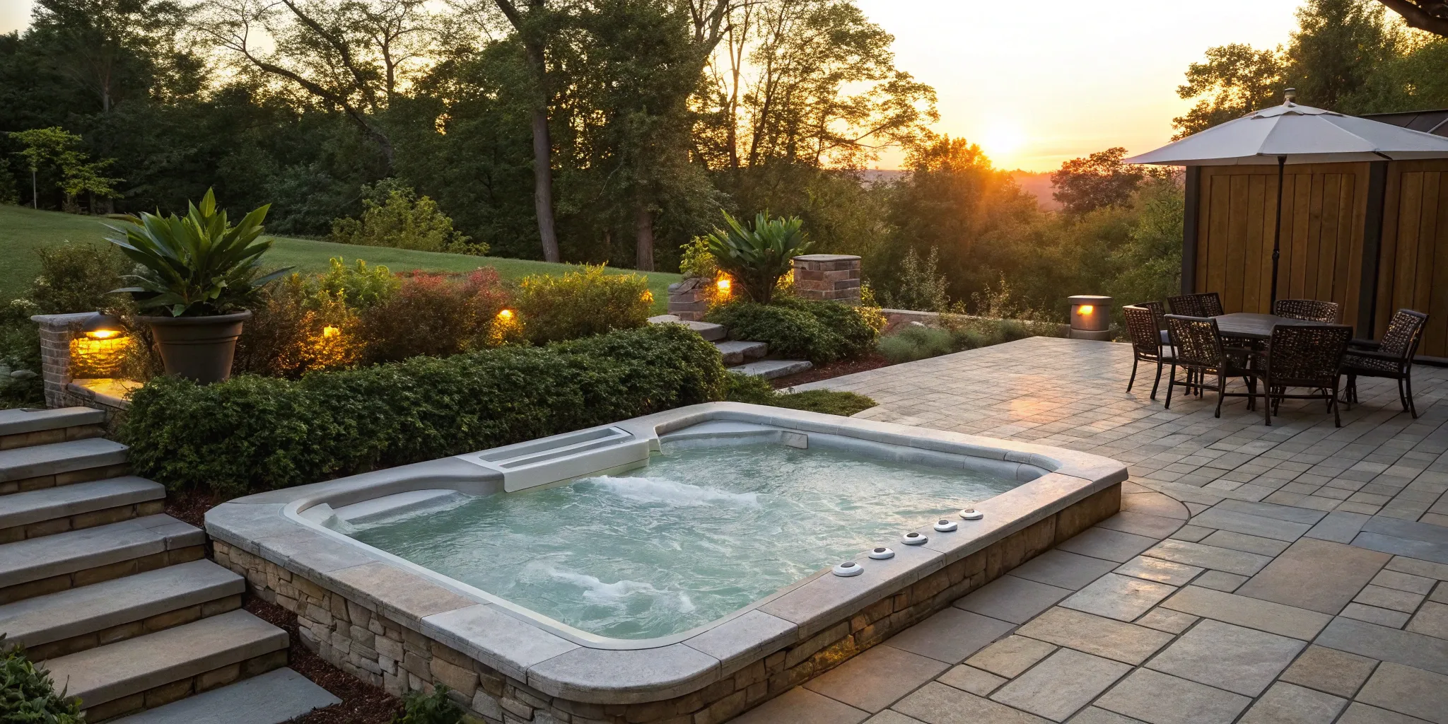 Hot Spring hot tub with an ACE salt water system for clear, soft water.