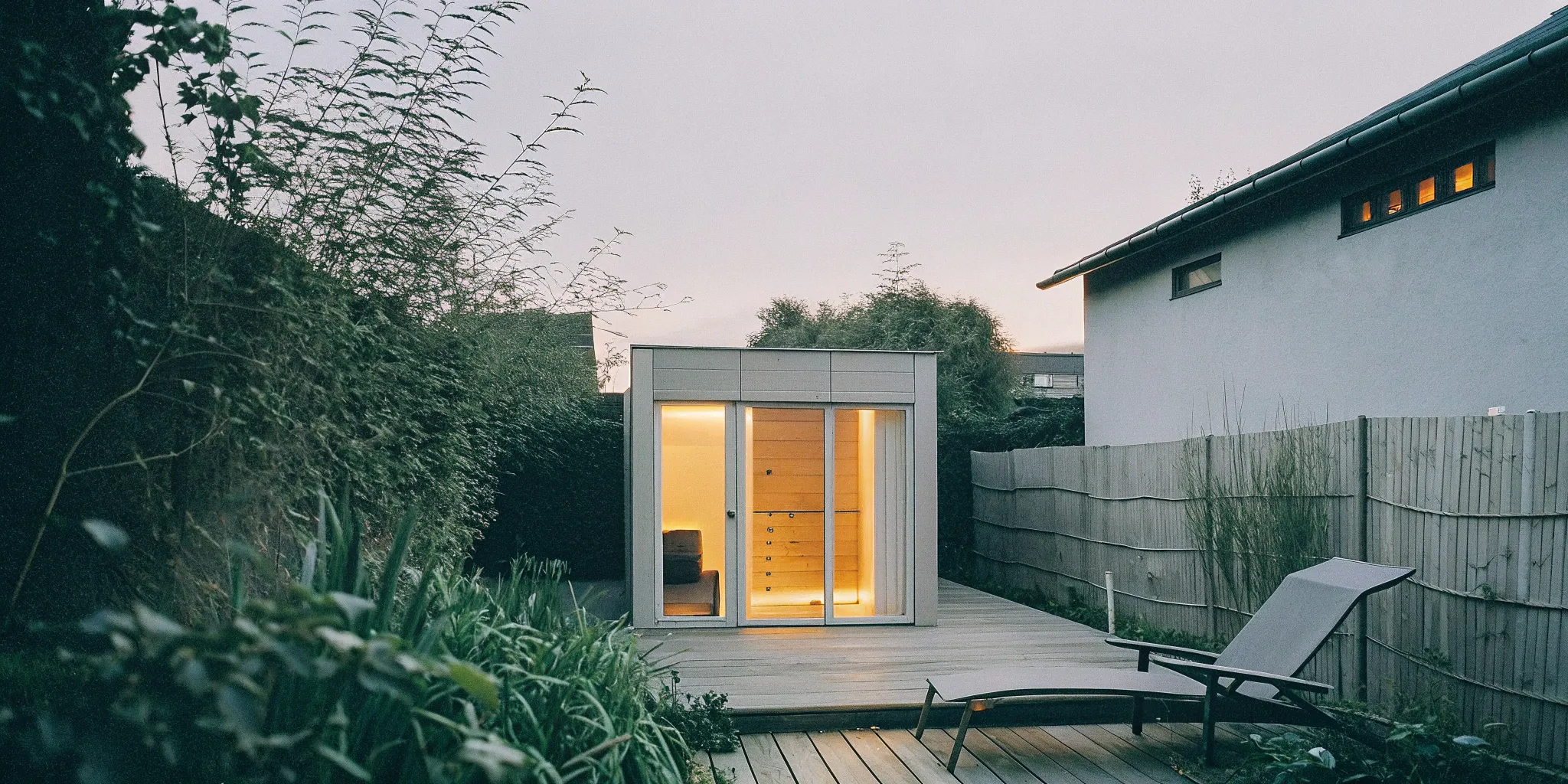 A modern home sauna used in a nightly routine for better sleep in Charlotte.