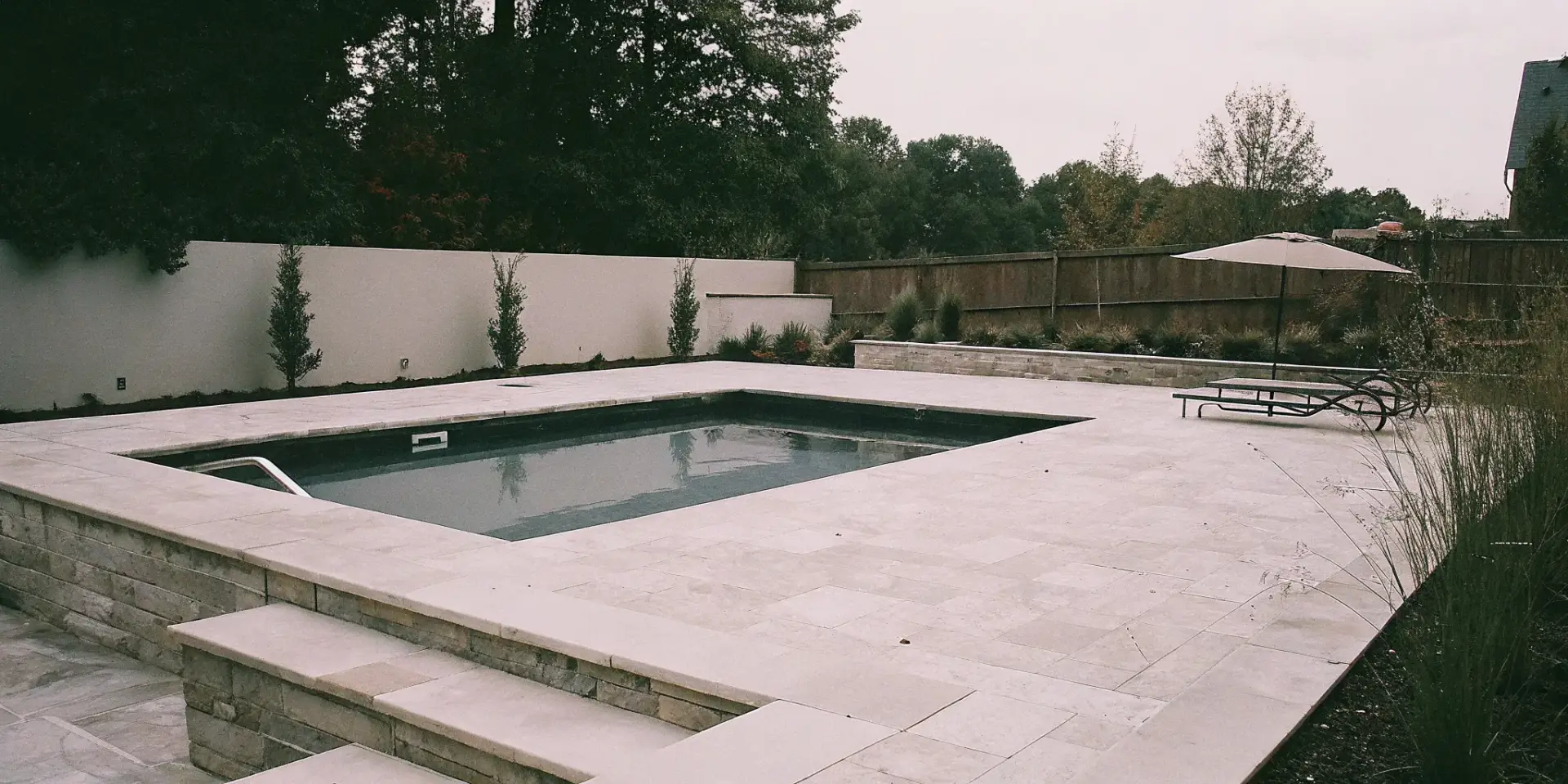 A sunken swim spa built by a custom spa builder in Rock Hill, SC.