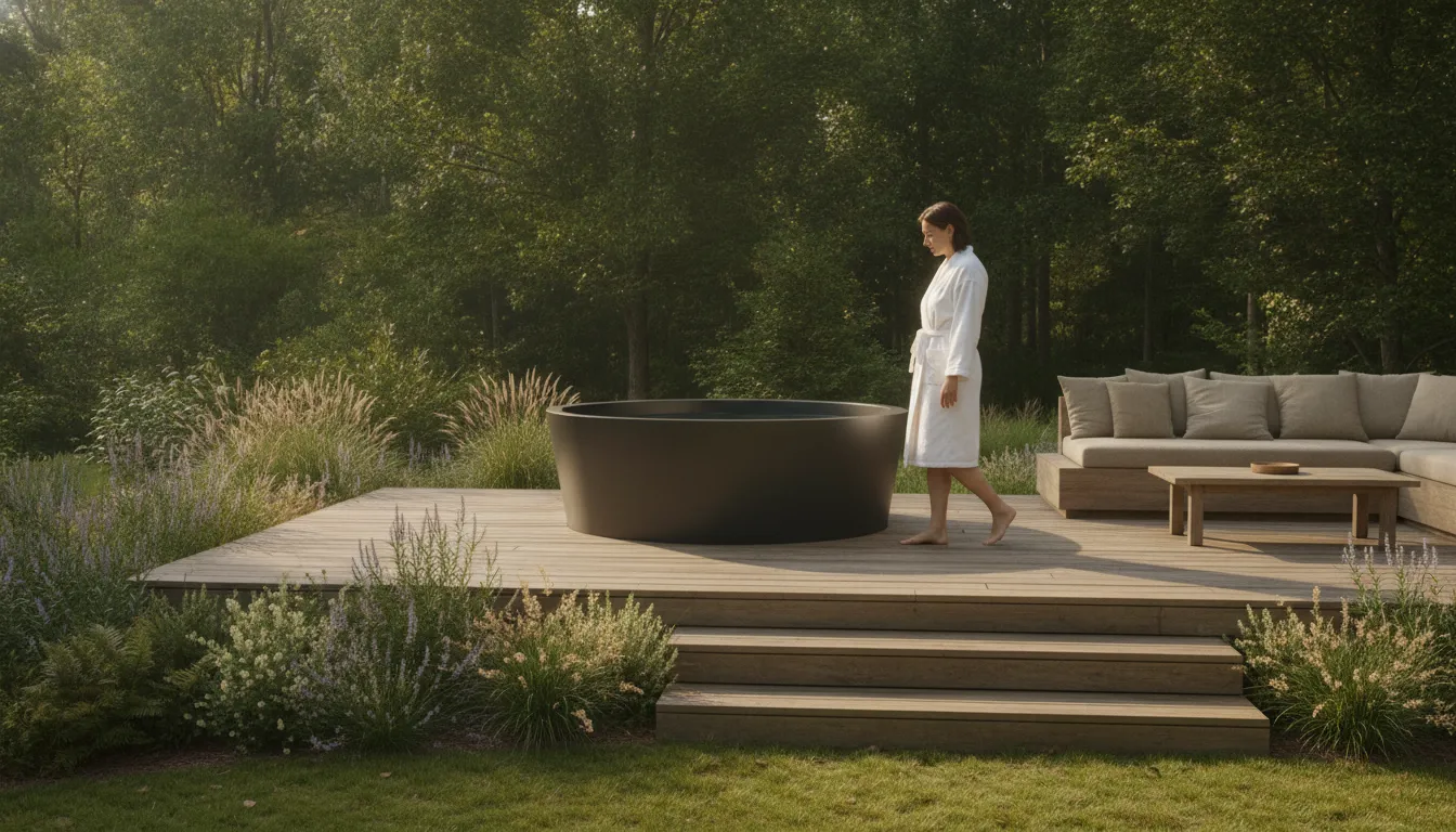 Carolina backyard cold plunge wellness space